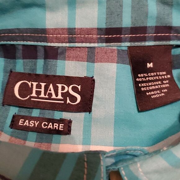 NWOT Chaps Men's Long Sleeve Plaid  Button Down Shirt Size Medium - Picture 10 of 10